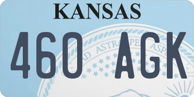 KS license plate 460AGK