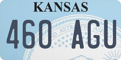 KS license plate 460AGU