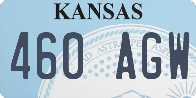 KS license plate 460AGW