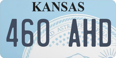 KS license plate 460AHD