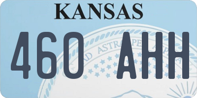 KS license plate 460AHH