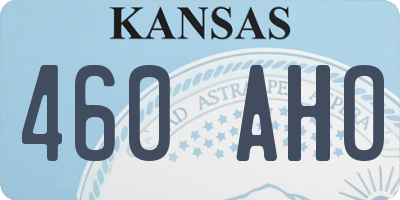 KS license plate 460AHO