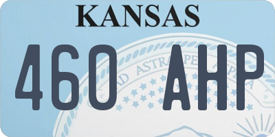 KS license plate 460AHP