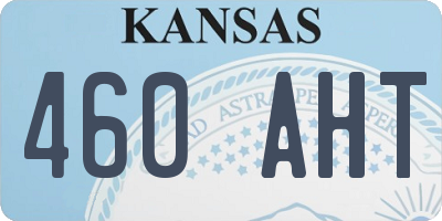 KS license plate 460AHT