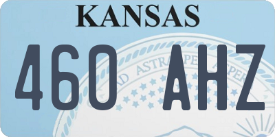 KS license plate 460AHZ