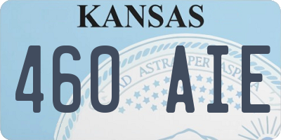 KS license plate 460AIE