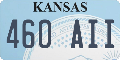 KS license plate 460AII
