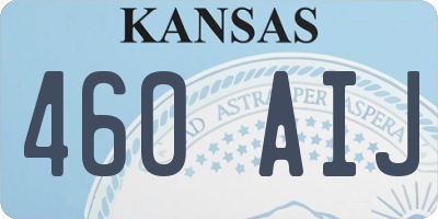 KS license plate 460AIJ