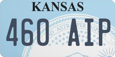 KS license plate 460AIP