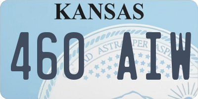 KS license plate 460AIW