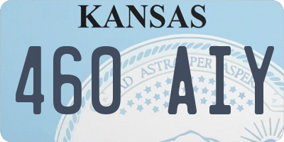 KS license plate 460AIY