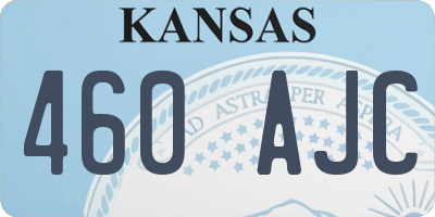 KS license plate 460AJC