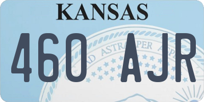 KS license plate 460AJR