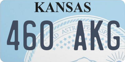 KS license plate 460AKG