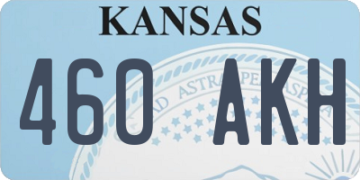 KS license plate 460AKH