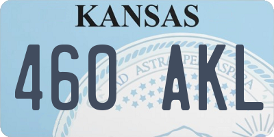 KS license plate 460AKL