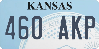 KS license plate 460AKP