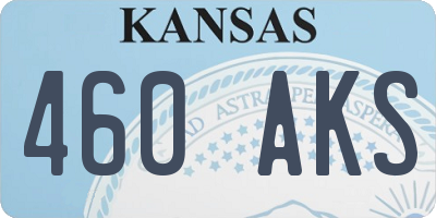 KS license plate 460AKS