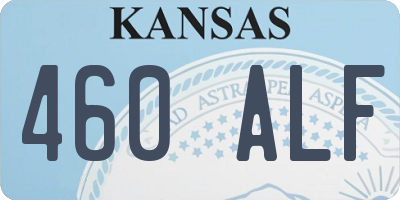 KS license plate 460ALF