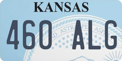 KS license plate 460ALG