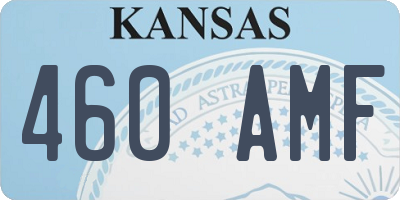KS license plate 460AMF