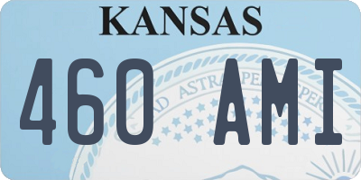KS license plate 460AMI