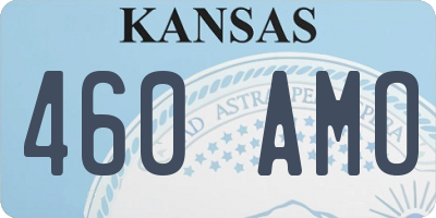 KS license plate 460AMO