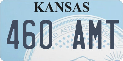 KS license plate 460AMT