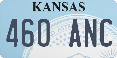 KS license plate 460ANC