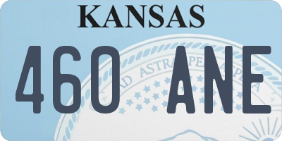 KS license plate 460ANE