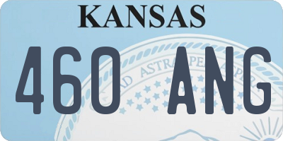 KS license plate 460ANG