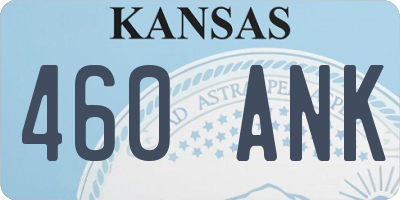 KS license plate 460ANK