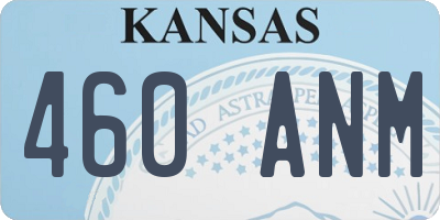 KS license plate 460ANM