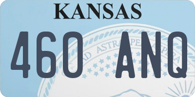 KS license plate 460ANQ
