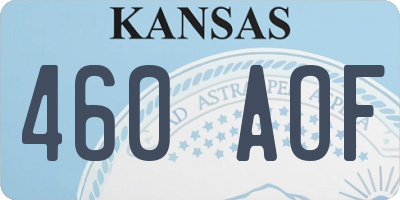 KS license plate 460AOF