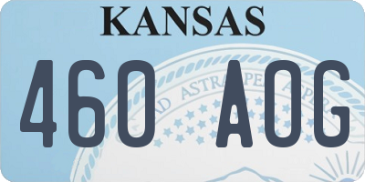 KS license plate 460AOG