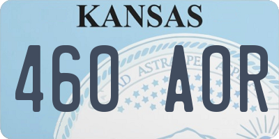 KS license plate 460AOR
