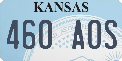 KS license plate 460AOS