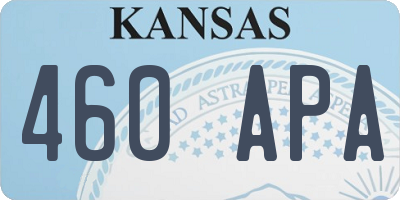 KS license plate 460APA