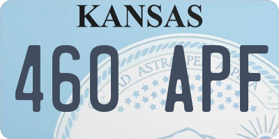 KS license plate 460APF