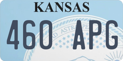 KS license plate 460APG