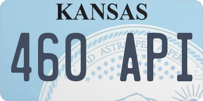 KS license plate 460API