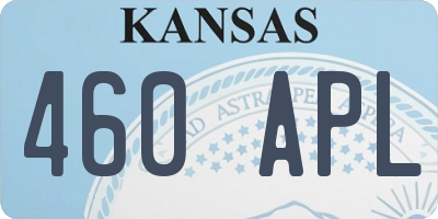 KS license plate 460APL