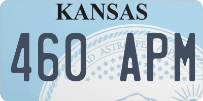 KS license plate 460APM