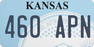 KS license plate 460APN