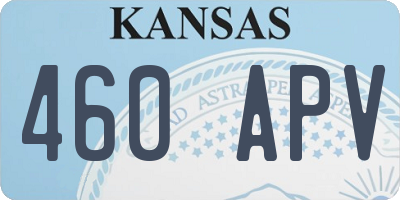 KS license plate 460APV