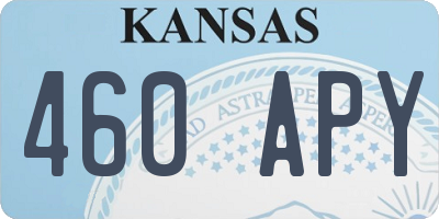 KS license plate 460APY