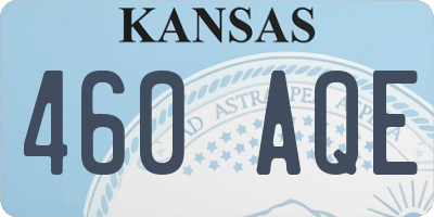 KS license plate 460AQE