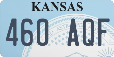 KS license plate 460AQF