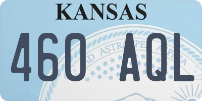 KS license plate 460AQL